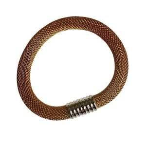 Gold tone mesh bracelet